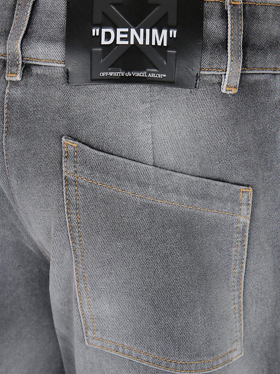 OFF-WHITE OFF WHITE DENIM TOYBOX PANTS BLEACH Zwart