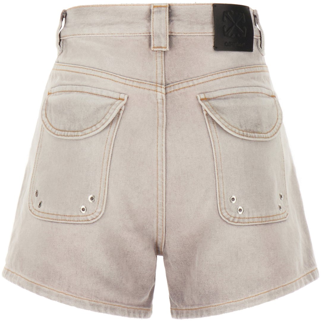 OFF-WHITE Off White Light grey denim shorts Grijs
