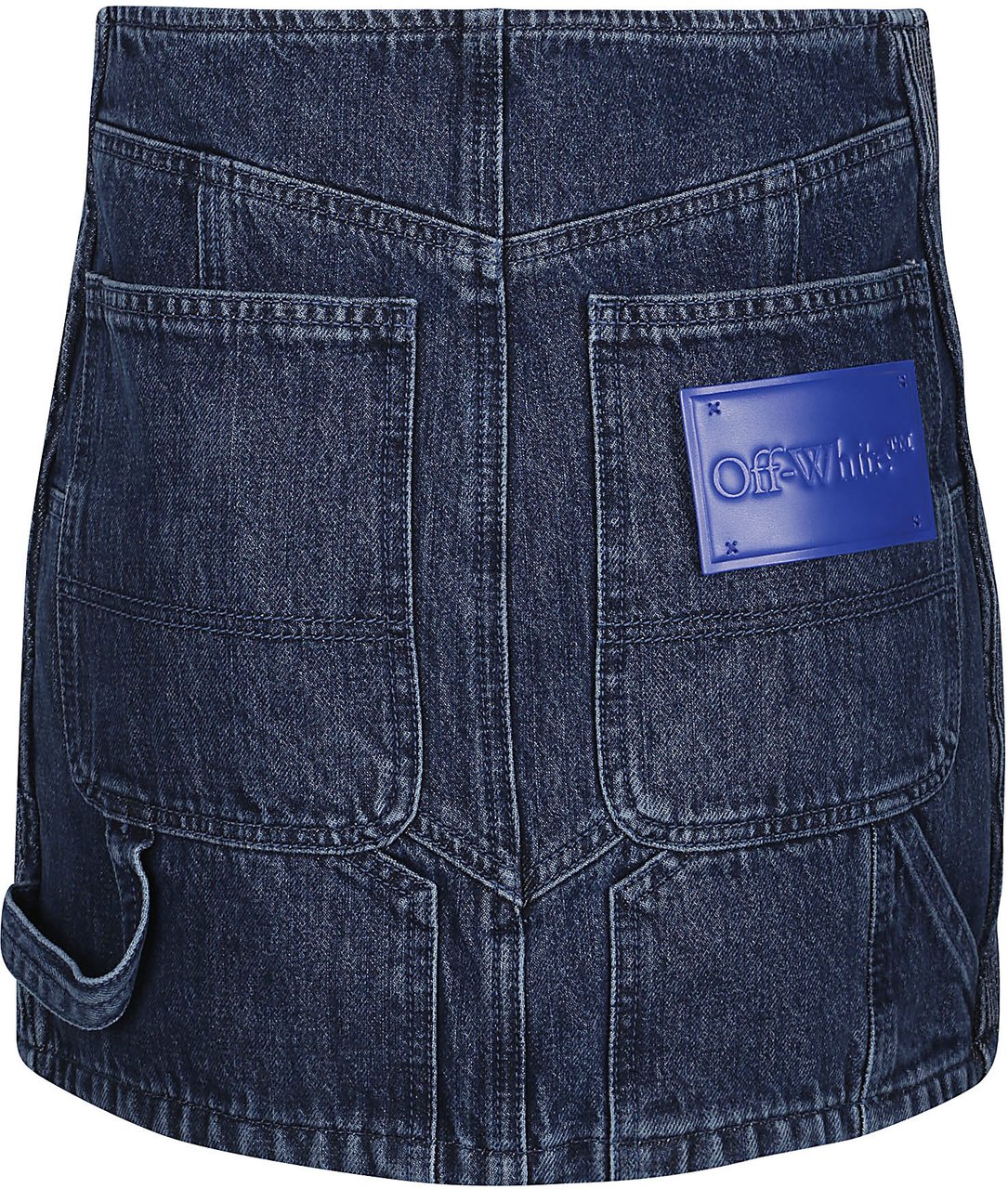 OFF-WHITE Motorcycle Hole Mini Skirt Blue Blauw