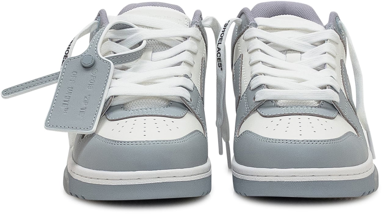 OFF-WHITE Off-White Sneakers Low Vulcanized in Pelle e Tessuto Grijs