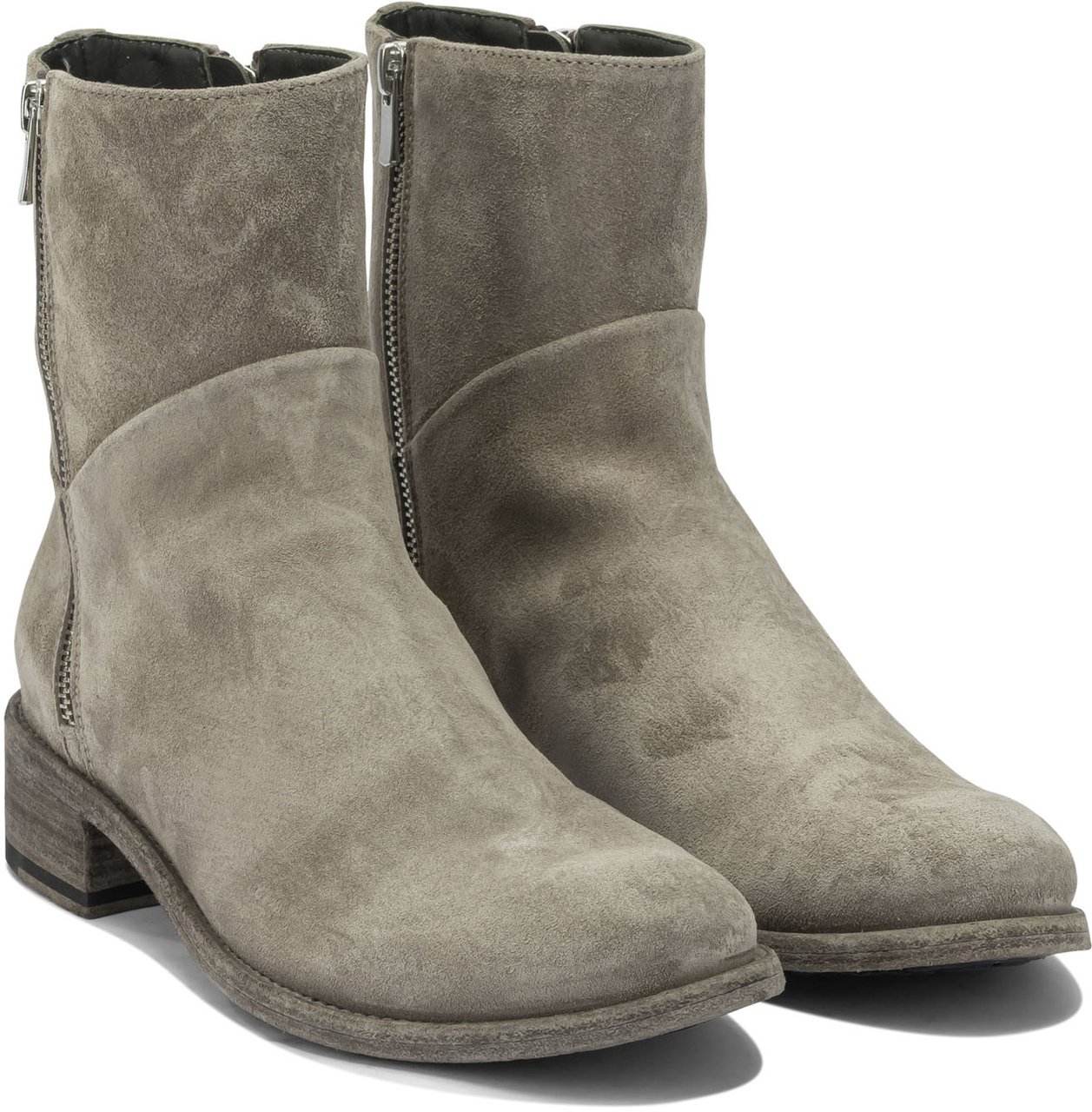 Officine Generale "Lison 066" Zippered ankle boots Beige