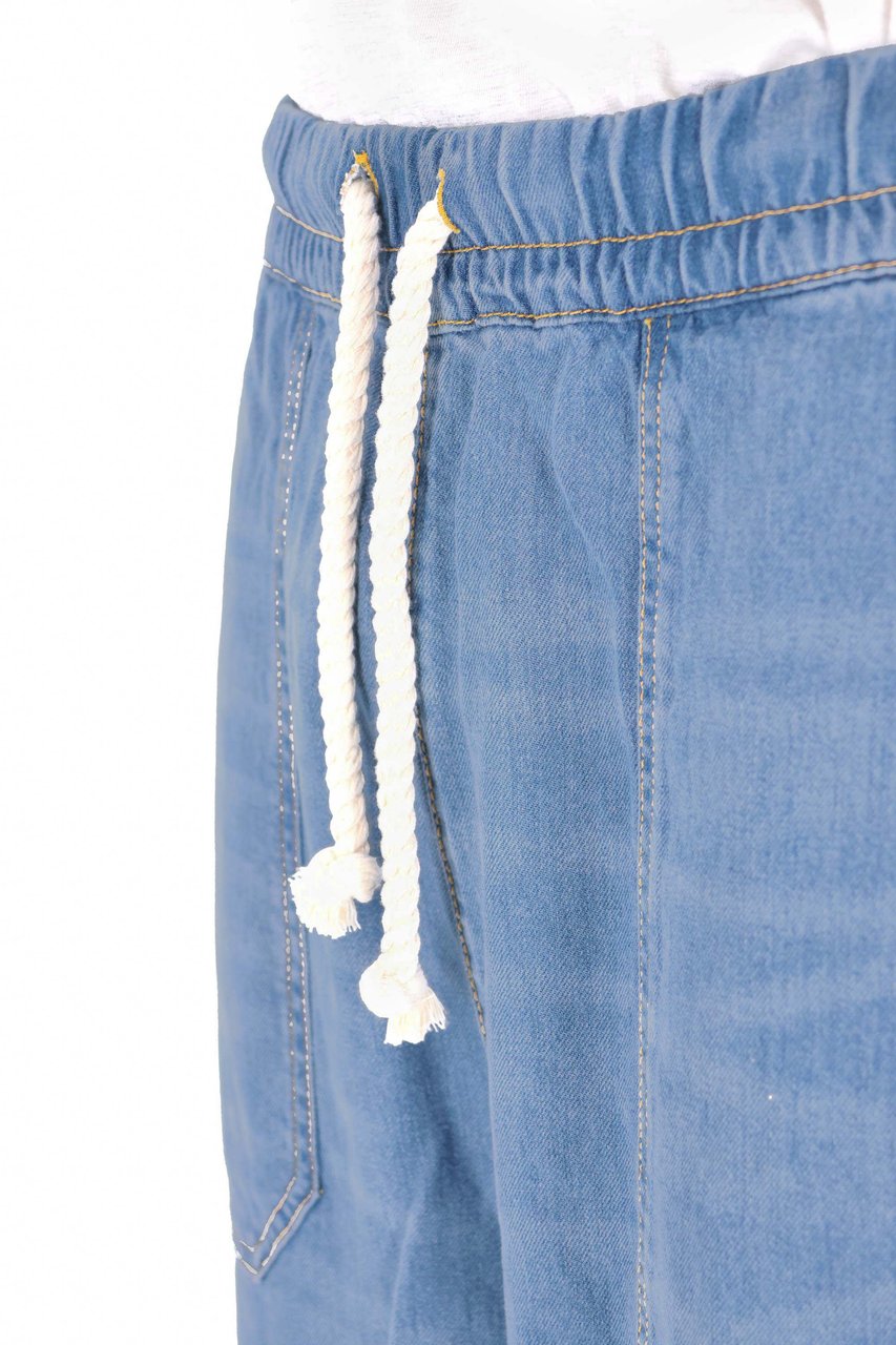 Officine Generale Ferry Lyocell Drawstring Travel Jeans Blauw