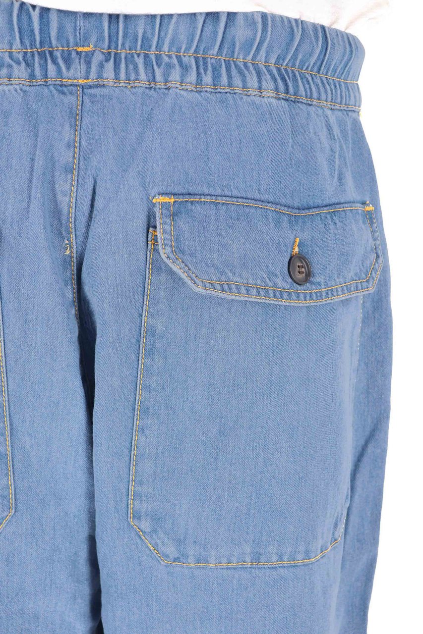 Officine Generale Ferry Lyocell Drawstring Travel Jeans Blauw