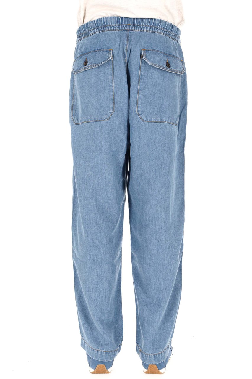 Officine Generale Ferry Lyocell Drawstring Travel Jeans Blauw
