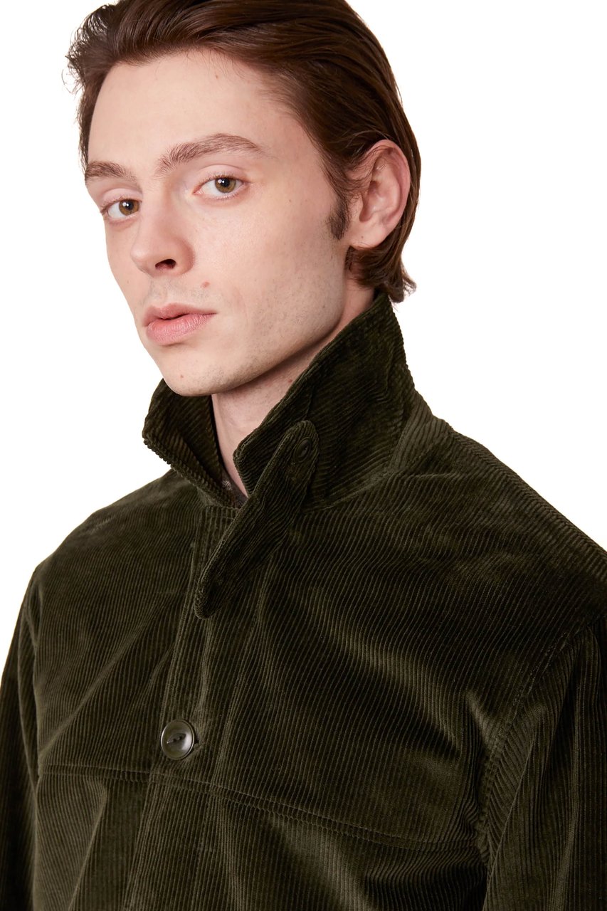 Officine Generale Corduroy Work Jacket Mod. Ulysse Zwart