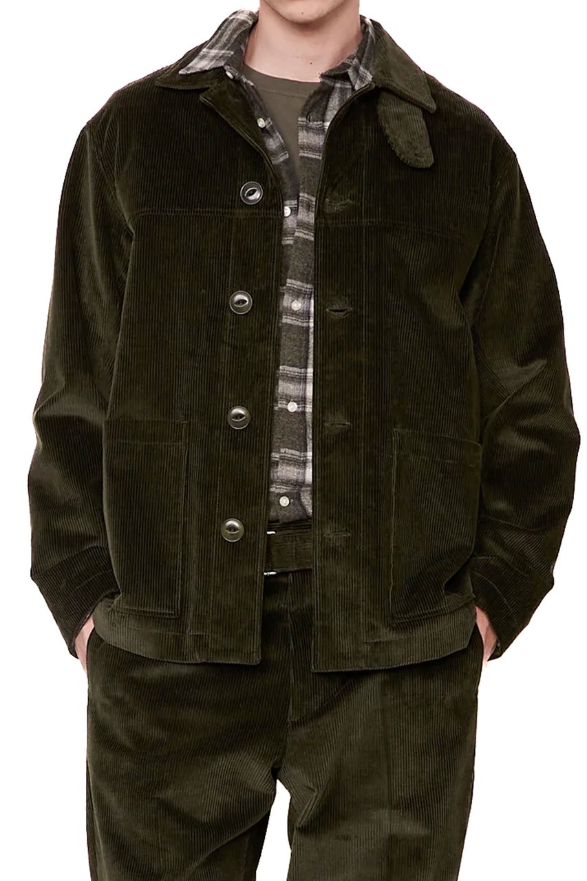 Officine Generale Corduroy Work Jacket Mod. Ulysse Zwart
