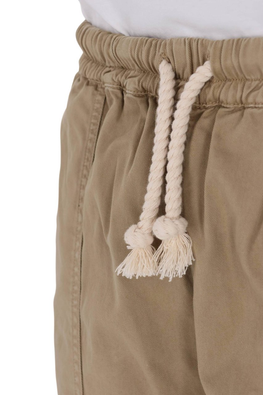 Officine Generale Fitz Twill Drawstring Casual Shorts Neutraal