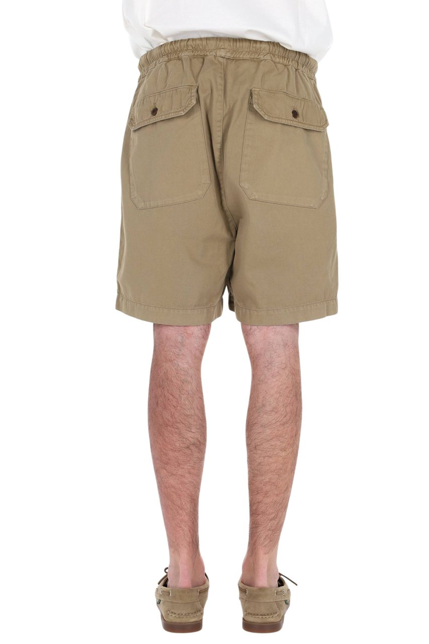 Officine Generale Fitz Twill Drawstring Casual Shorts Neutraal