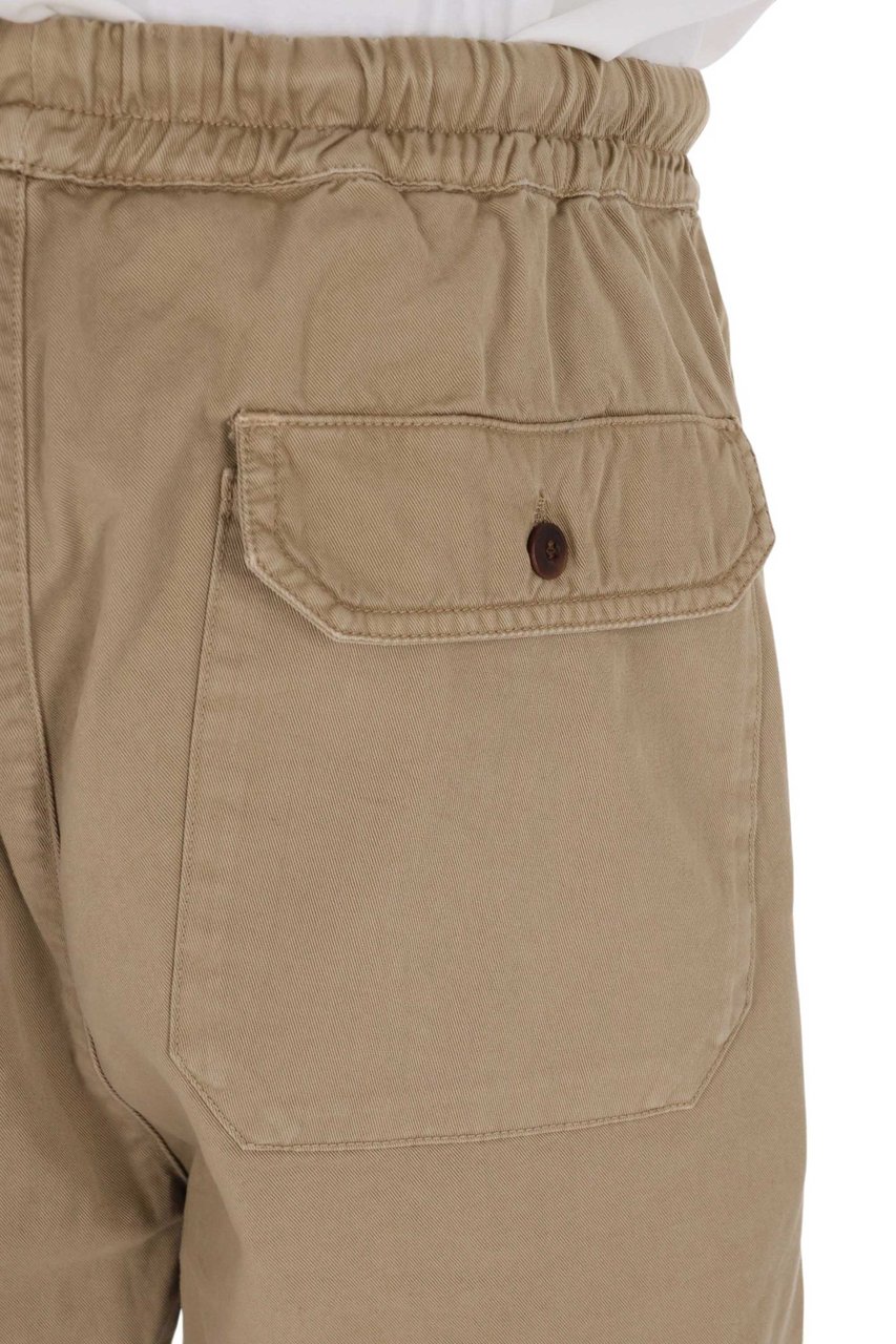 Officine Generale Fitz Twill Drawstring Casual Shorts Neutraal
