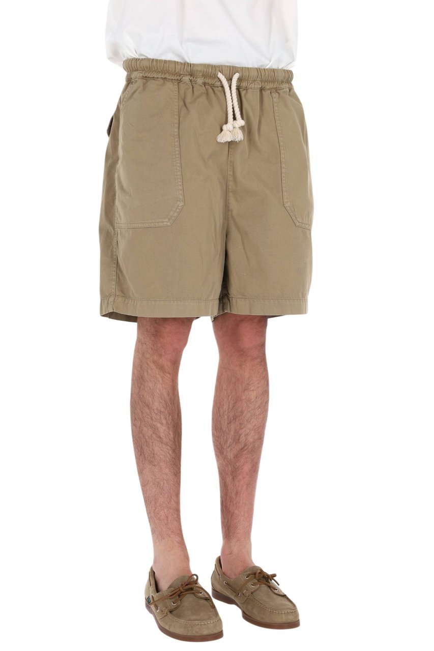 Officine Generale Fitz Twill Drawstring Casual Shorts Neutraal