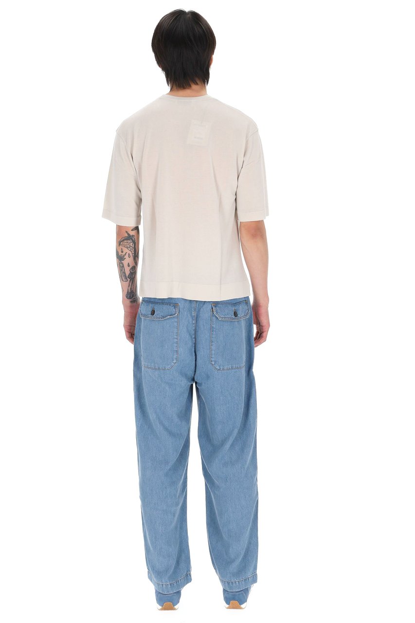 Officine Generale Boris Ultra-Soft Lyocell-Wool T-Shirt Neutraal