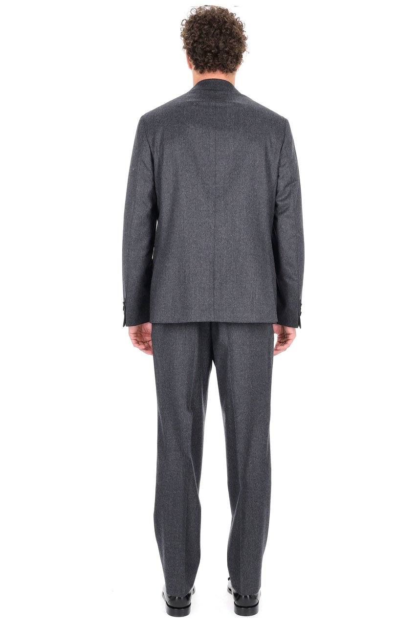 Officine Generale Arthus Model Single-Breasted Flannel Jacket Grijs