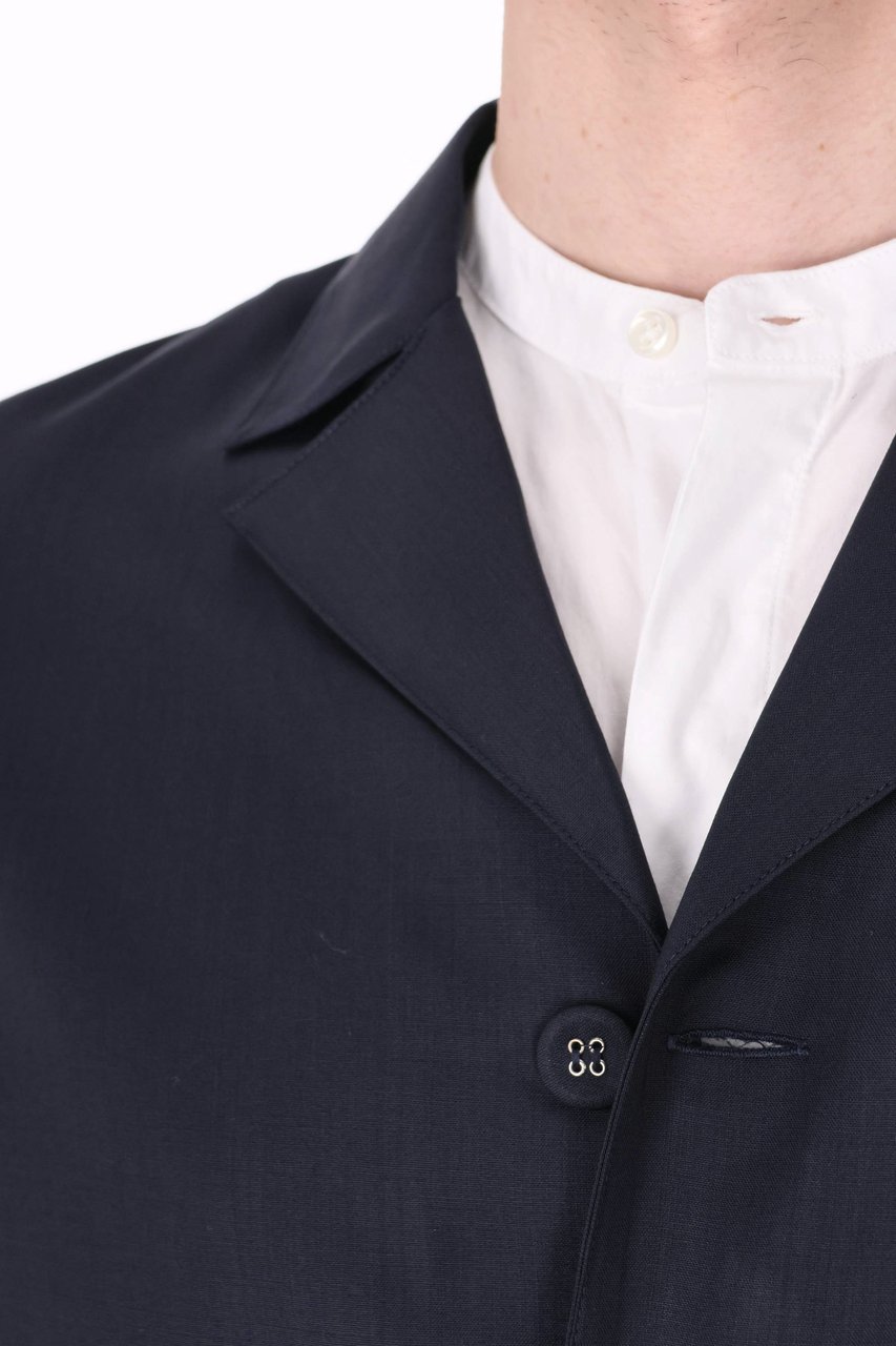 Officine Generale Sheldon Super 110s Wool Shirt Jacket Zwart