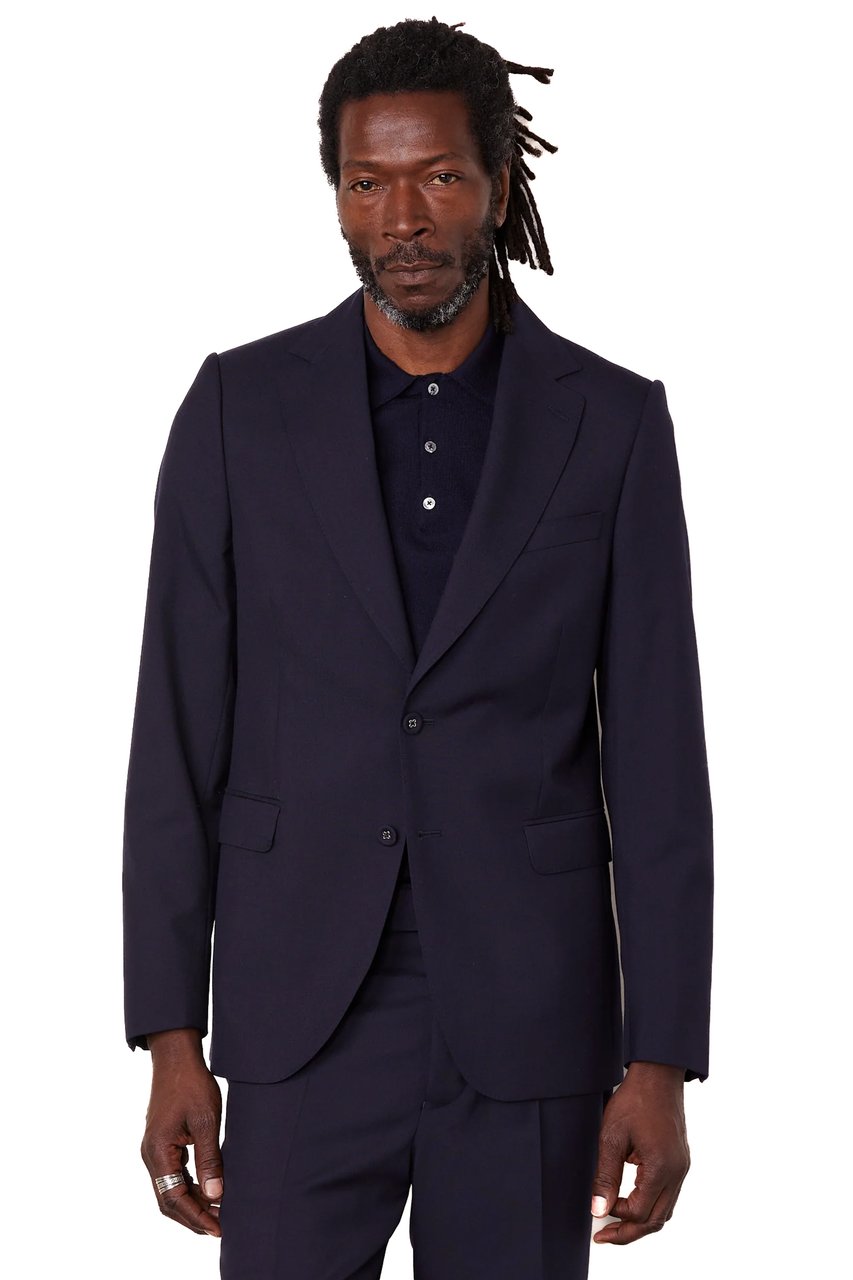 Officine Generale Giovanni Wool Single-Breasted Jacket Zwart