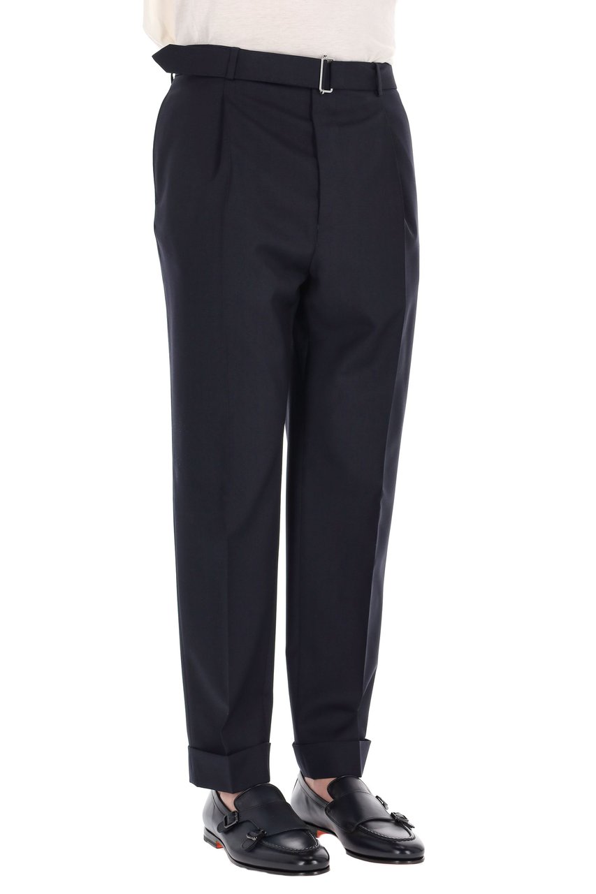 Officine Generale Hugo Model Fresco Wool Trousers Zwart