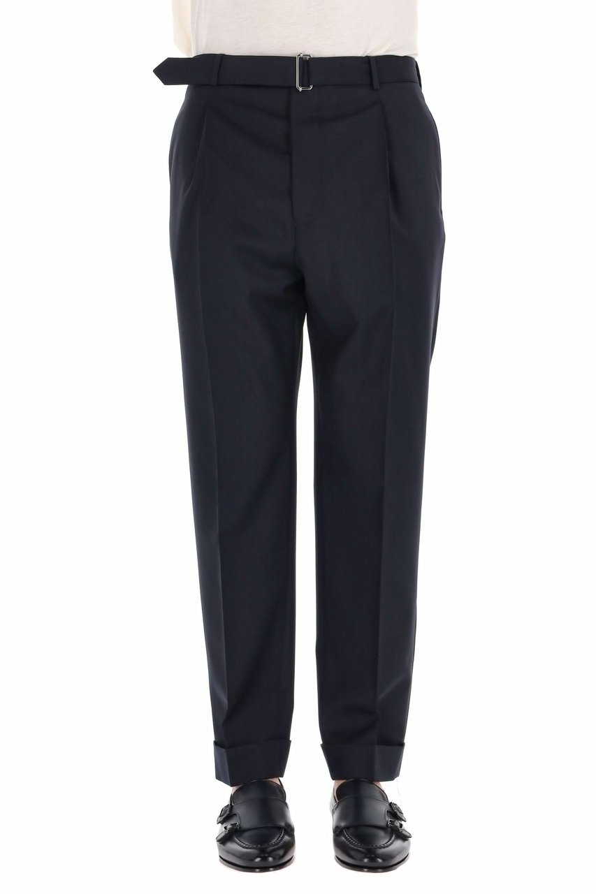 Officine Generale Hugo Model Fresco Wool Trousers Zwart