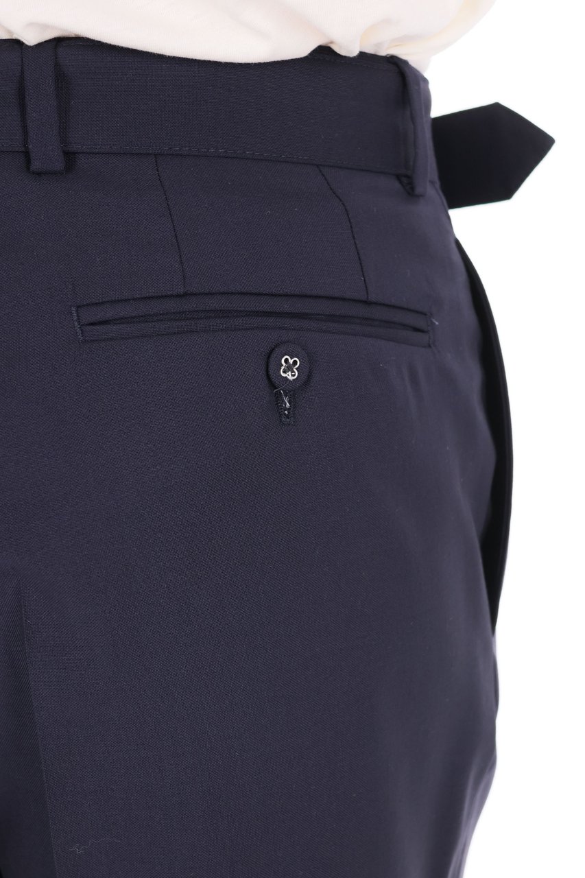 Officine Generale Hugo Model Fresco Wool Trousers Zwart