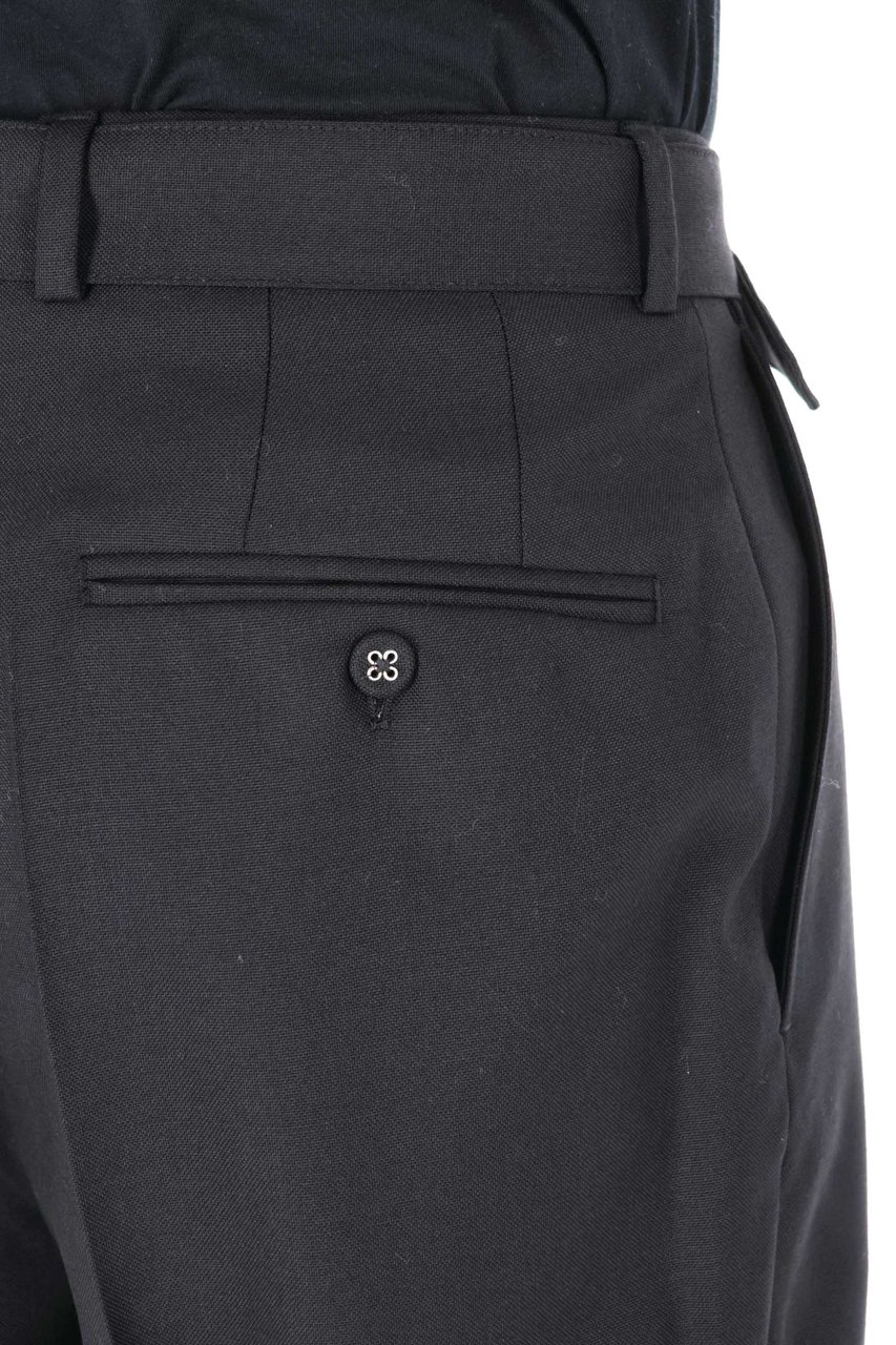 Officine Generale Nash Model Virgin Wool Trousers Zwart
