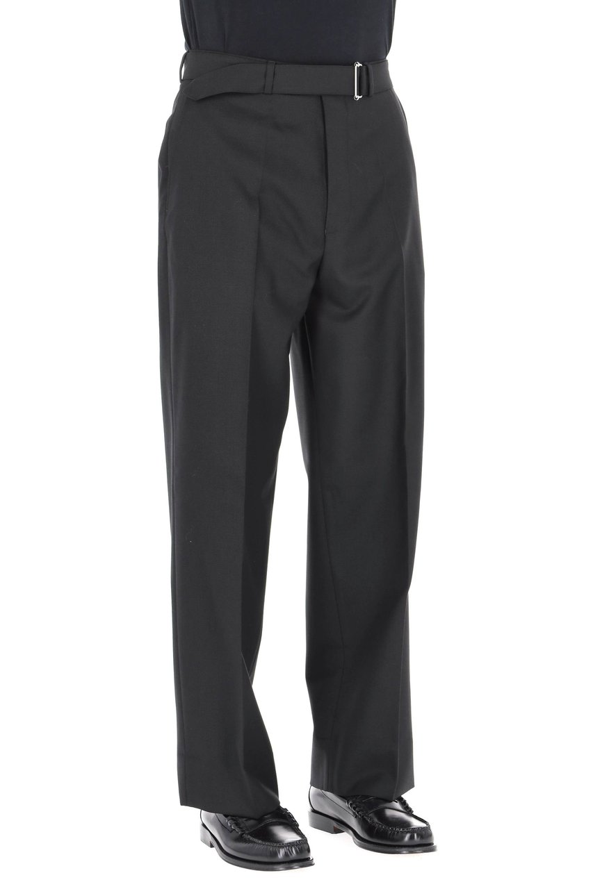 Officine Generale Nash Model Virgin Wool Trousers Zwart