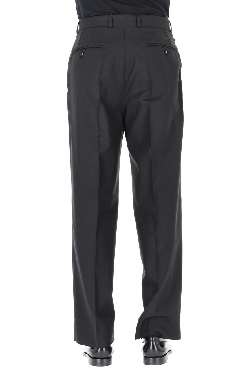 Officine Generale Nash Model Virgin Wool Trousers Zwart