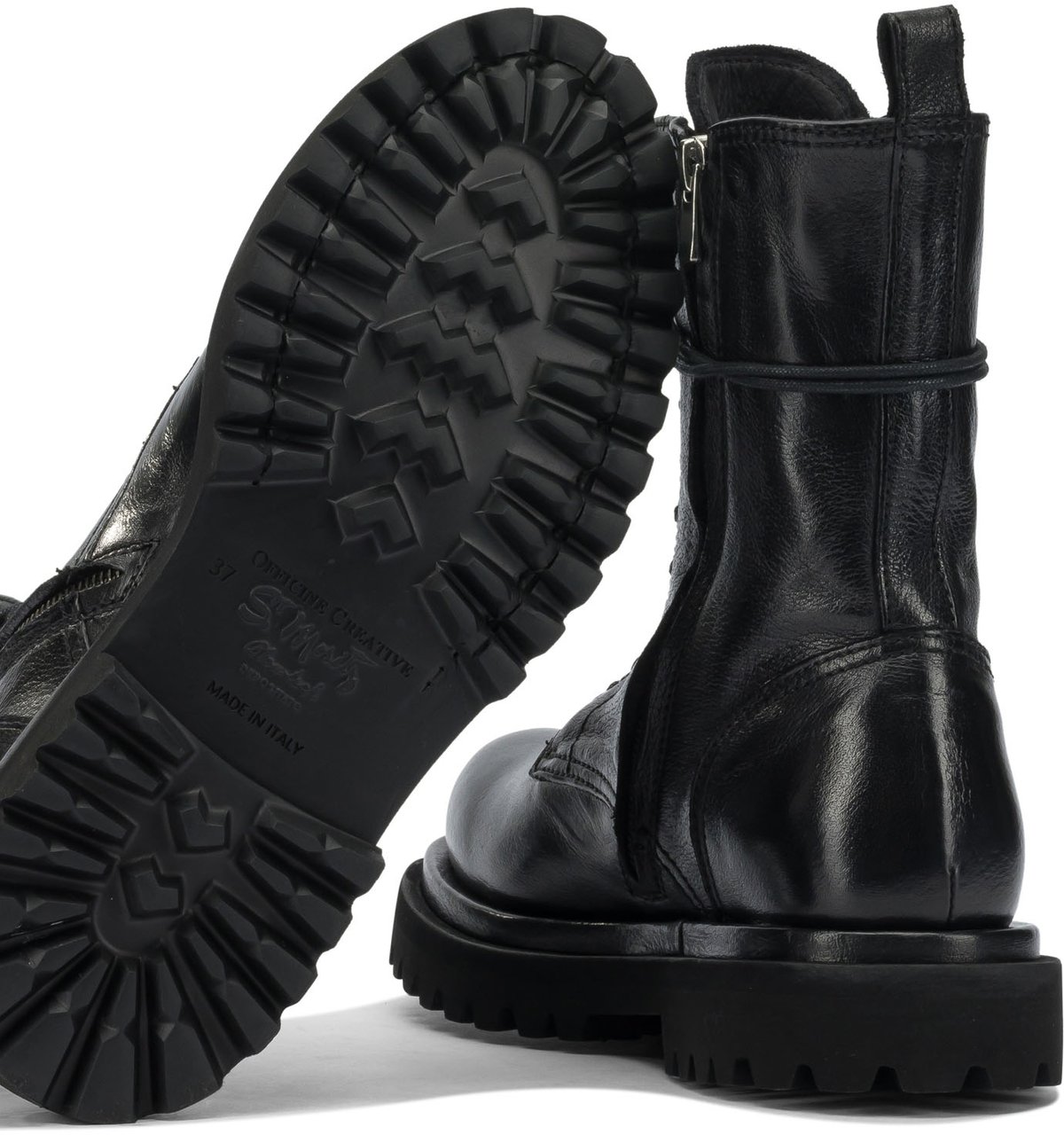 Officine Generale "Wisal DD 106" combat boots Zwart