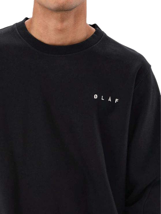 ØLÅF Olaf Sweater Zwart Face Crewneck Zwart