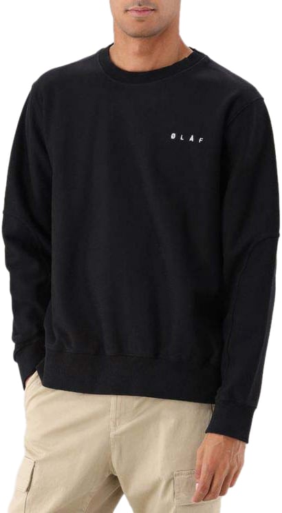 ØLÅF Olaf Sweater Zwart Face Crewneck Zwart