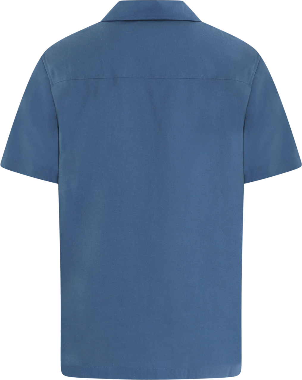 ØLÅF Heren Cotton Linen Shirt Blauw Blauw