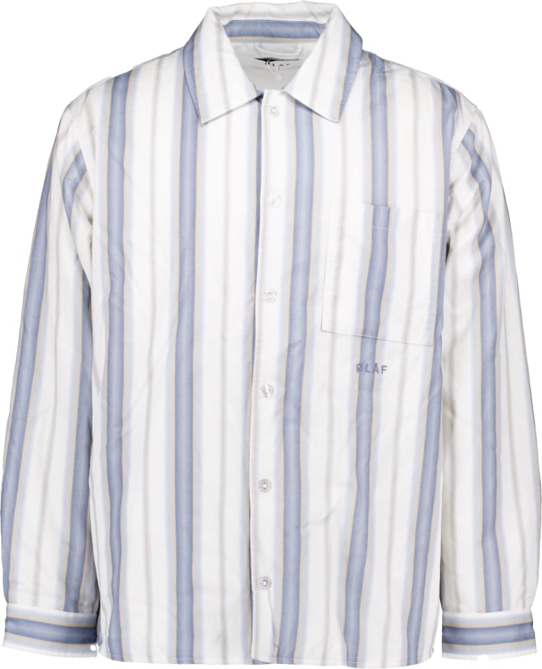 ØLÅF ØlÅf Padded Stripe Overshirts Wit M160509 Wit