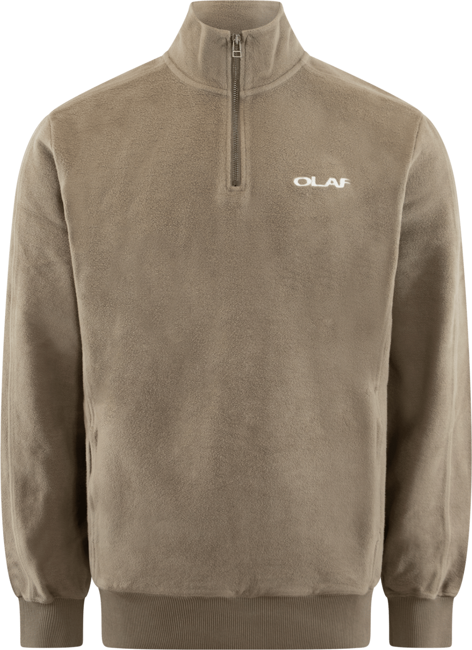 ØLÅF Heren Drift Zip Mock Bruin