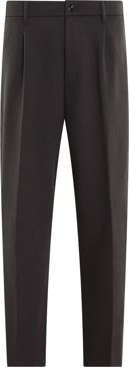 ØLÅF Heren Wool Pleated Pant Grijs