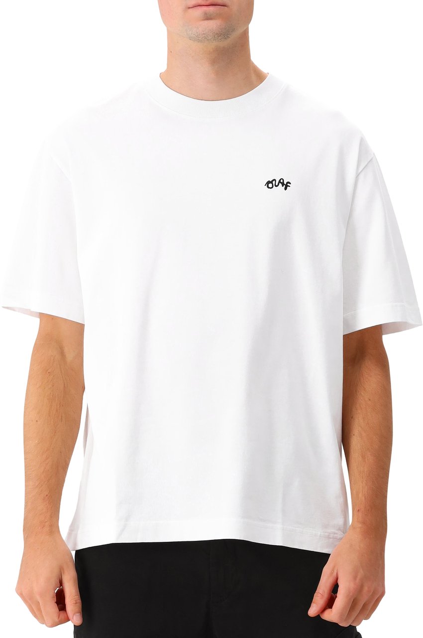 ØLÅF Ølaf T-shirt Wit Signature Logo Wit