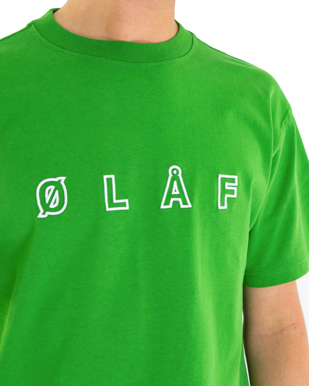 ØLÅF Heren Sans Embro Logo T-Shirt Groen Groen
