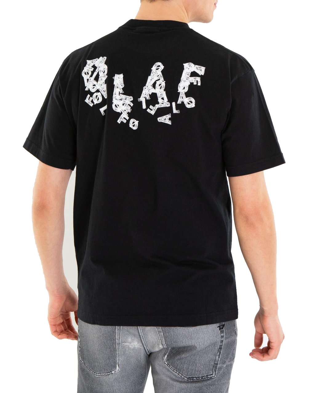 ØLÅF Heren Ink Logo T-Shirt Zwart Zwart