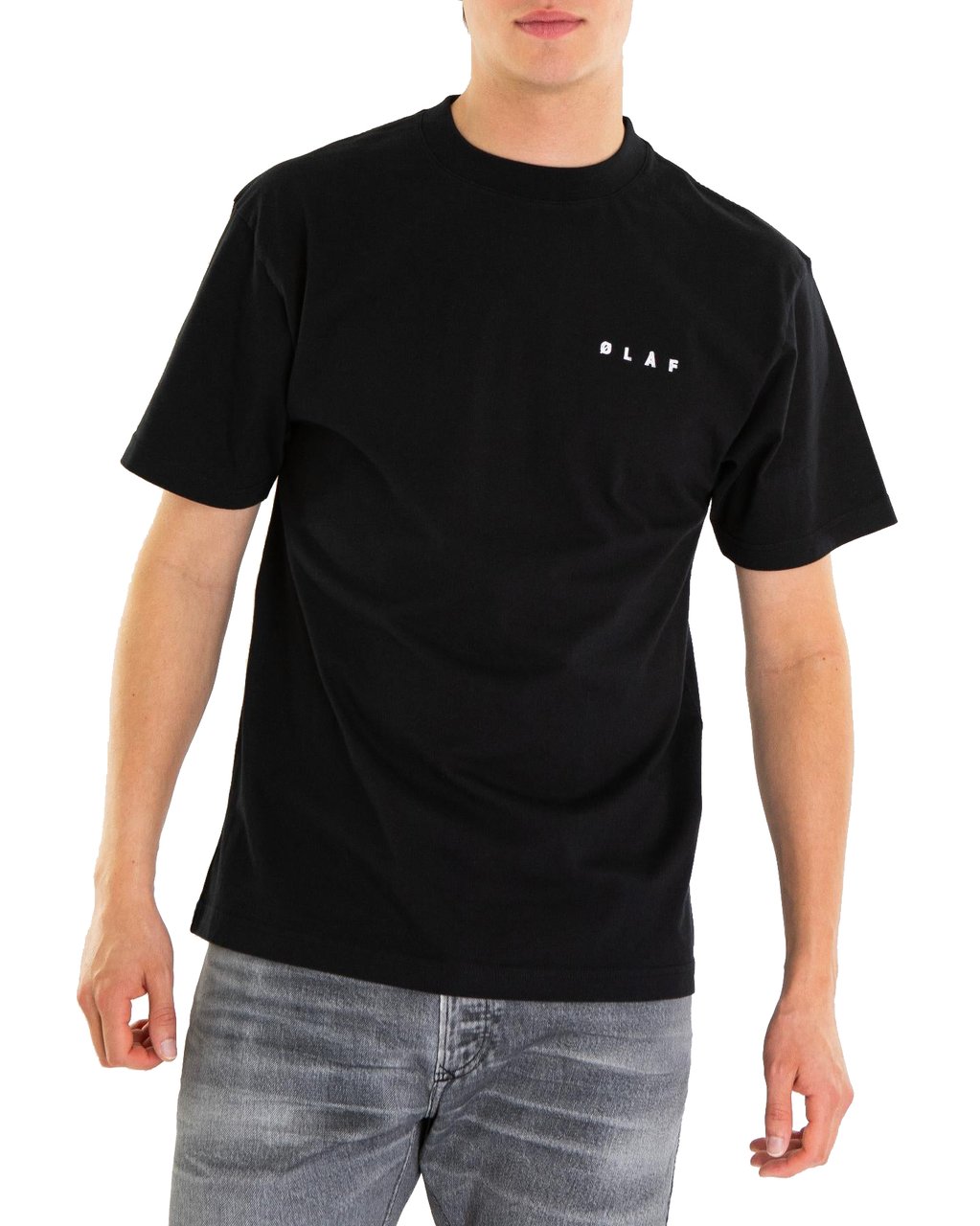 ØLÅF Heren Ink Logo T-Shirt Zwart Zwart