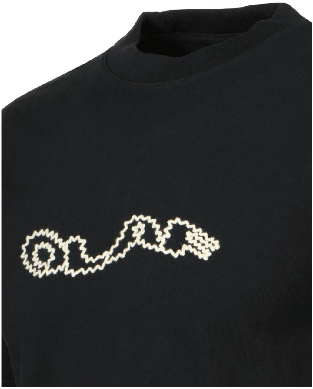 ØLÅF ØlÅf Zigzag Wavy Drift Tee T-shirts Zwart M200111 Zwart