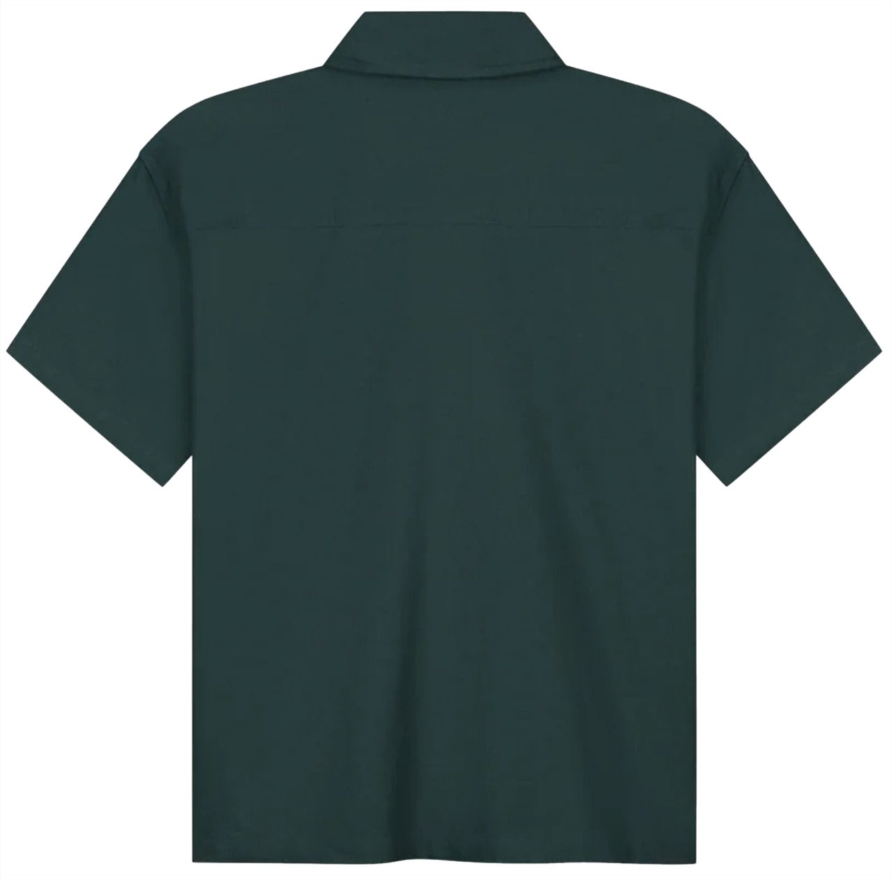 ØLÅF ØlÅf Linen Camp Shirt Ss Korte Mouw Overhemden Donkergroen M200301 Groen