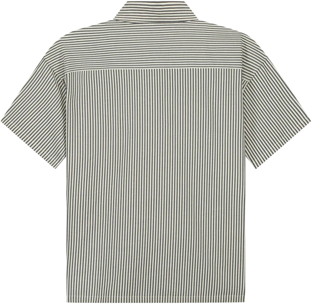 ØLÅF ØlÅf Boxy Seersucker Stripe Shirt Ss Korte Mouw Overhemden Groen M200303 Groen