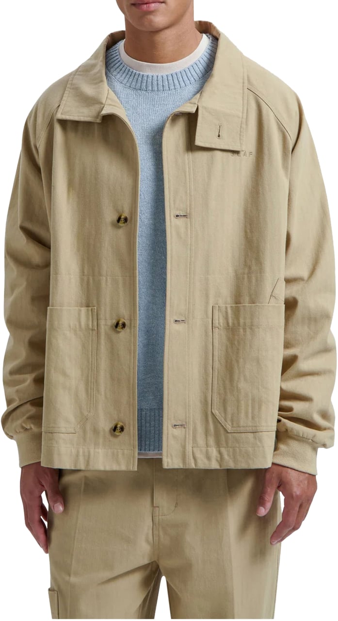 ØLÅF ØlÅf Utility Workwear Jacket Jackets Khaki M200506 Groen