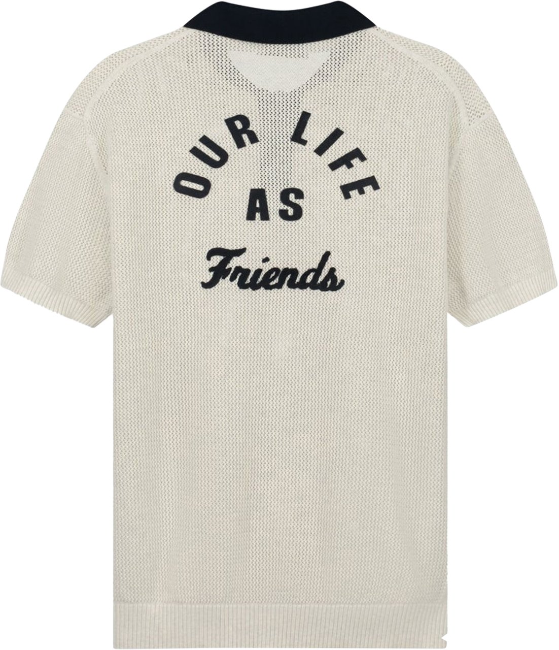 ØLÅF ØlÅf Varsity Polo Knit Ss Polos Off White M200704 Wit