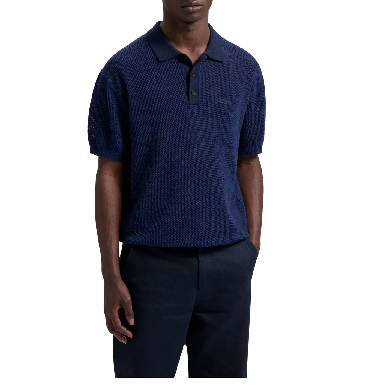 ØLÅF ØlÅf Polo Knit Ss Polos Donkerblauw M200705 Blauw