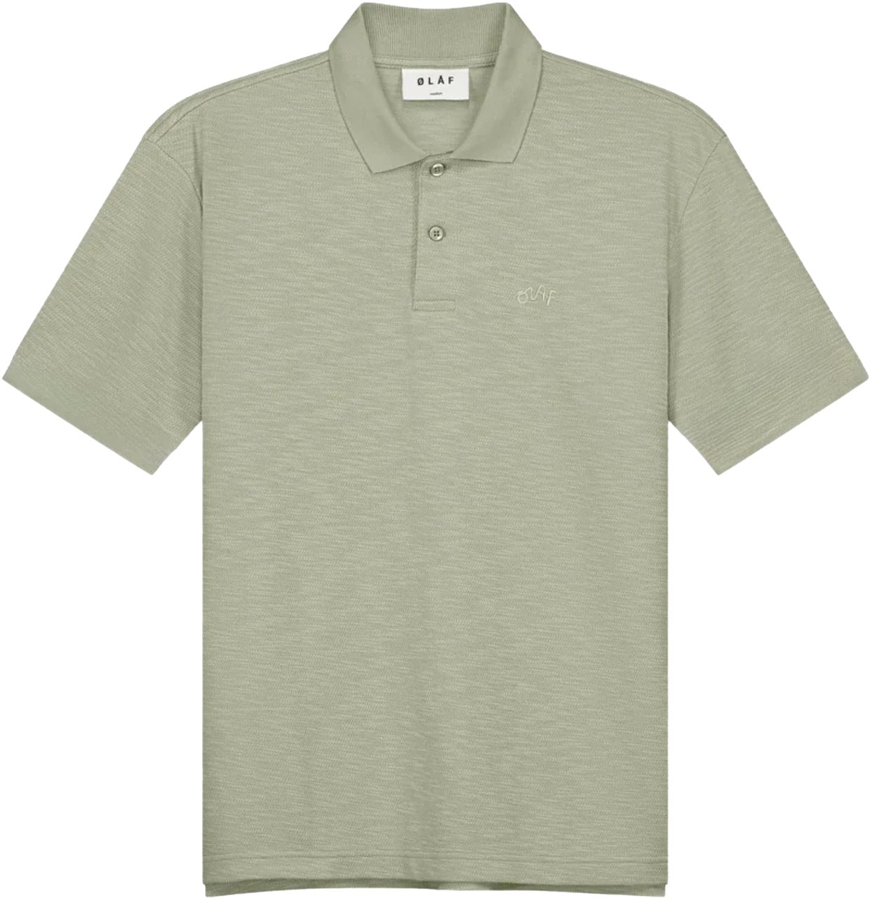 ØLÅF ØlÅf Slub Polo Polos Lichtgroen M210107 Groen