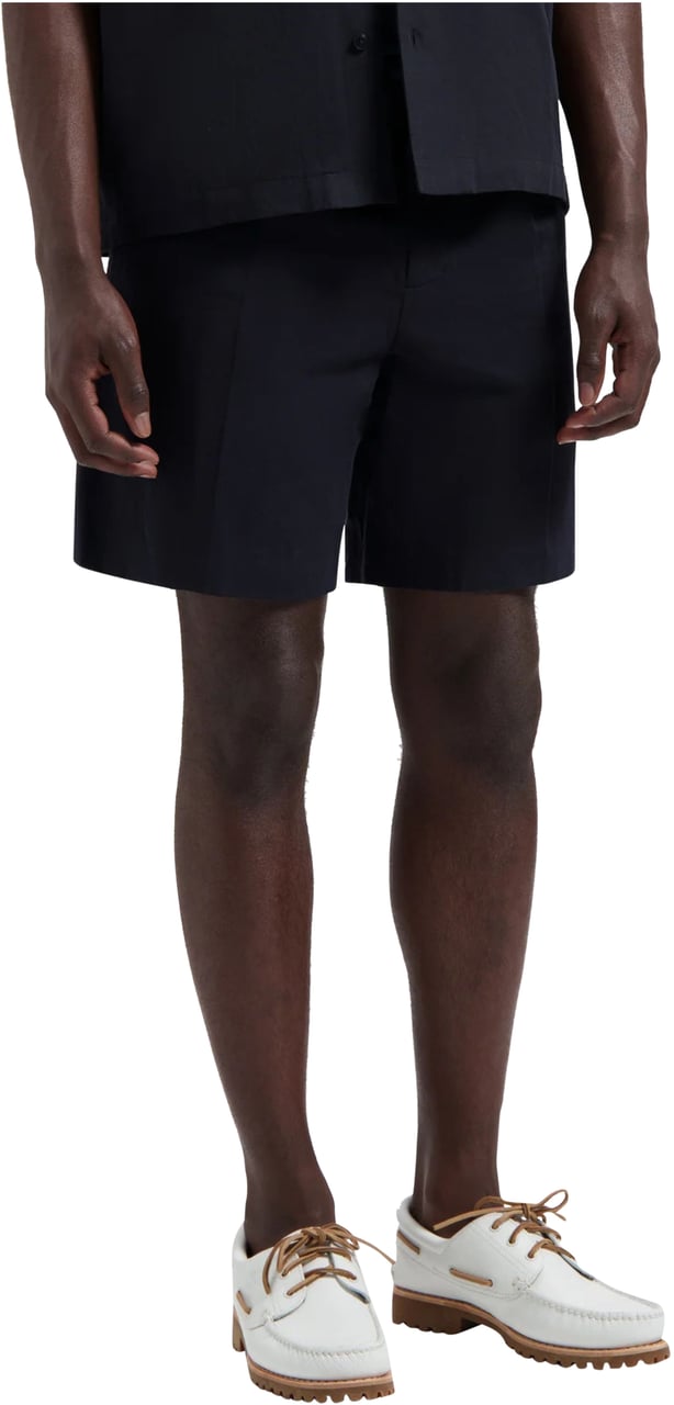 ØLÅF ØlÅf Cotton Linen Shorts Shorts Donkerblauw M210402 Blauw