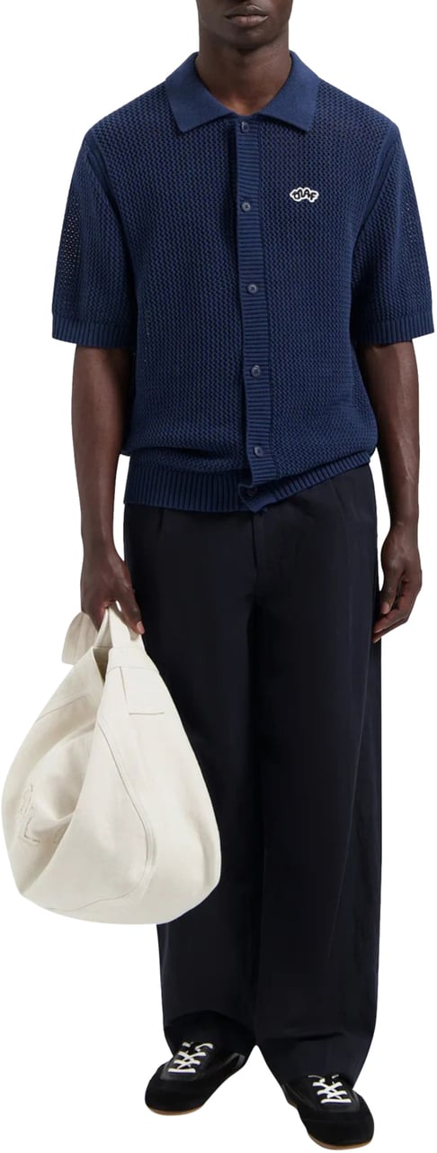 ØLÅF ØlÅf Cotton Linen Trousers  Donkerblauw M210403 Blauw