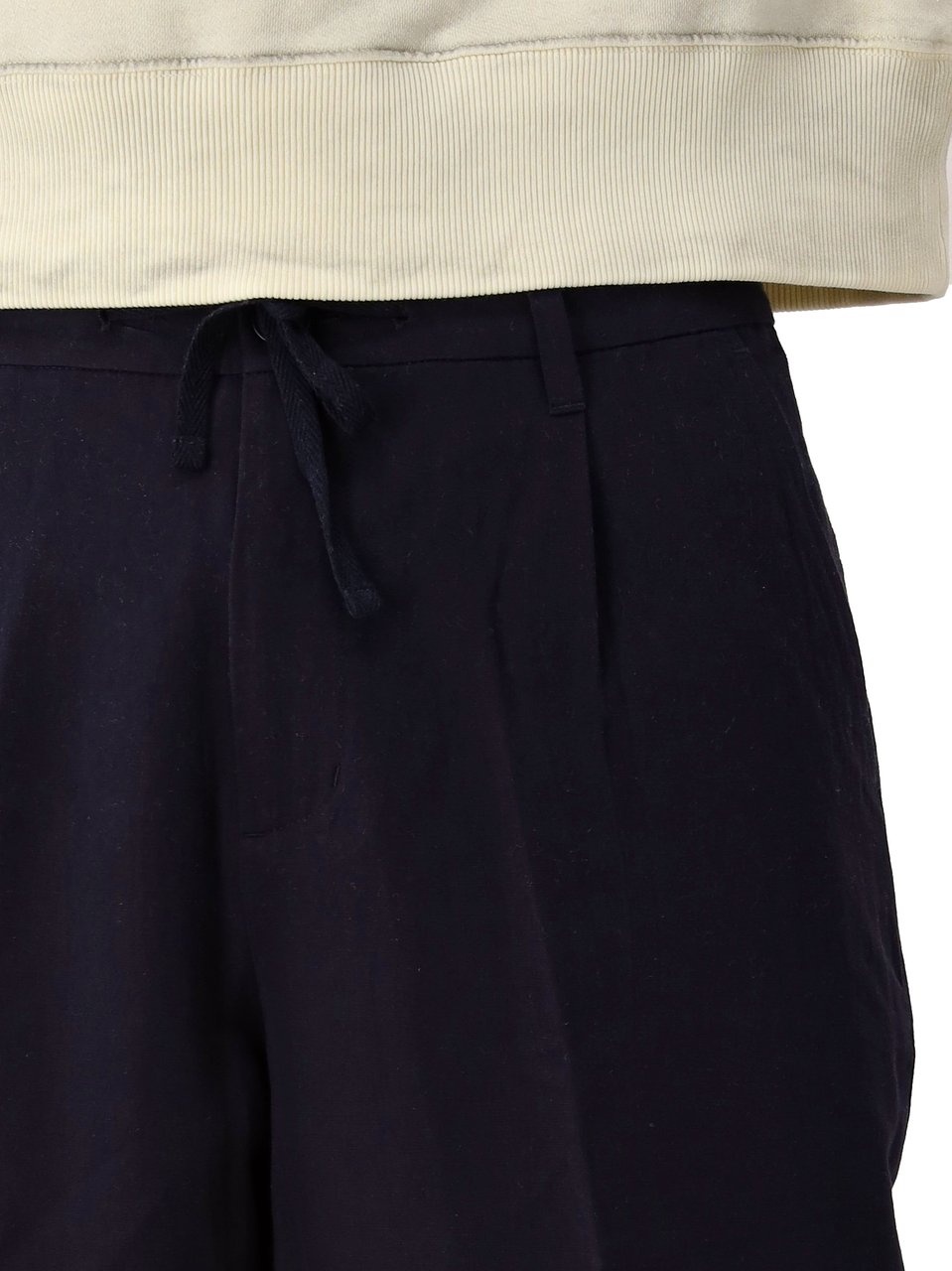 ØLÅF Ølaf Broek Blauw Cotton Linen Trousers Blauw
