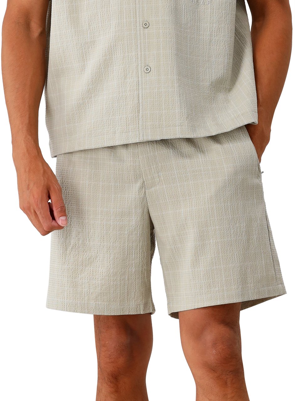 ØLÅF Ølaf Korte Broek Groen Fine Check Shorts Groen