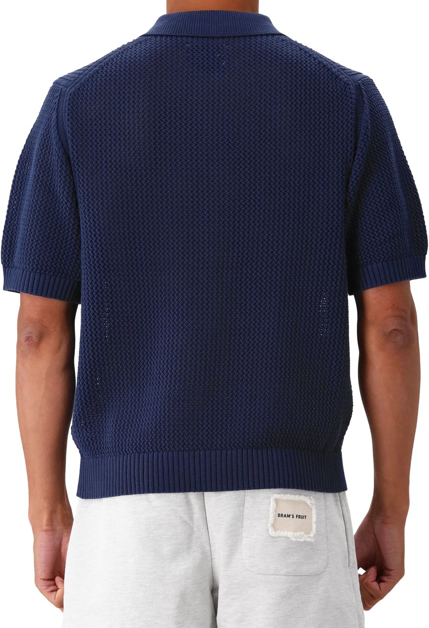 ØLÅF Ølaf Shirt Blauw Knit Polo Blauw