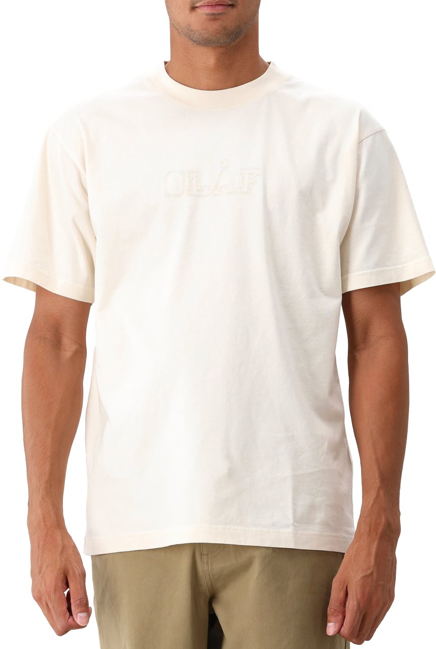ØLÅF Ølaf T-shirt Beige Stitched Varsity Beige