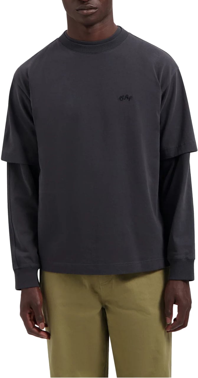 ØLÅF Olaf . T-shirts Donkergrijs M220109 Grijs