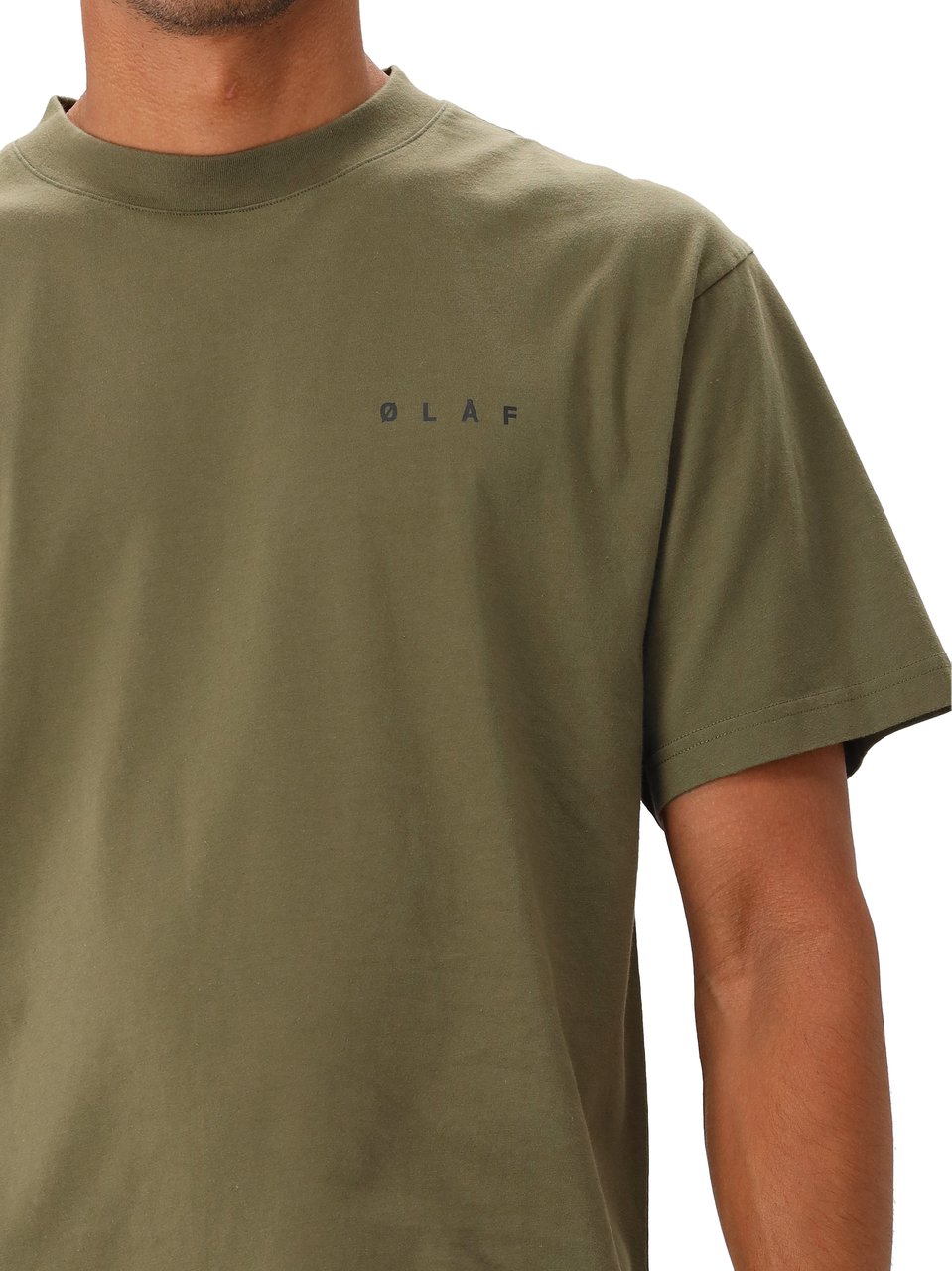 ØLÅF Ølaf T-shirt Groen Lined Face Tee Groen
